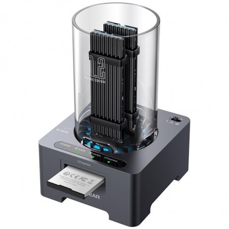 Graugear Docking Kartenleser für 1x M.2 NVMe, 1x M.2 NGFF, 1x CF-Express