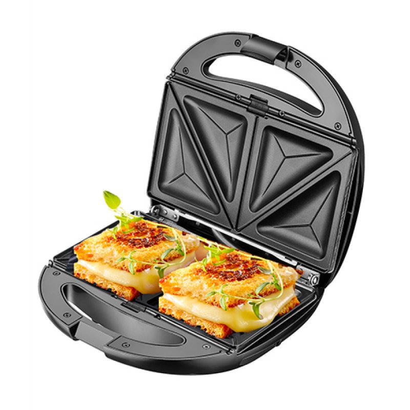Adler AD 3040 sandwich maker 1200 W Black Grey