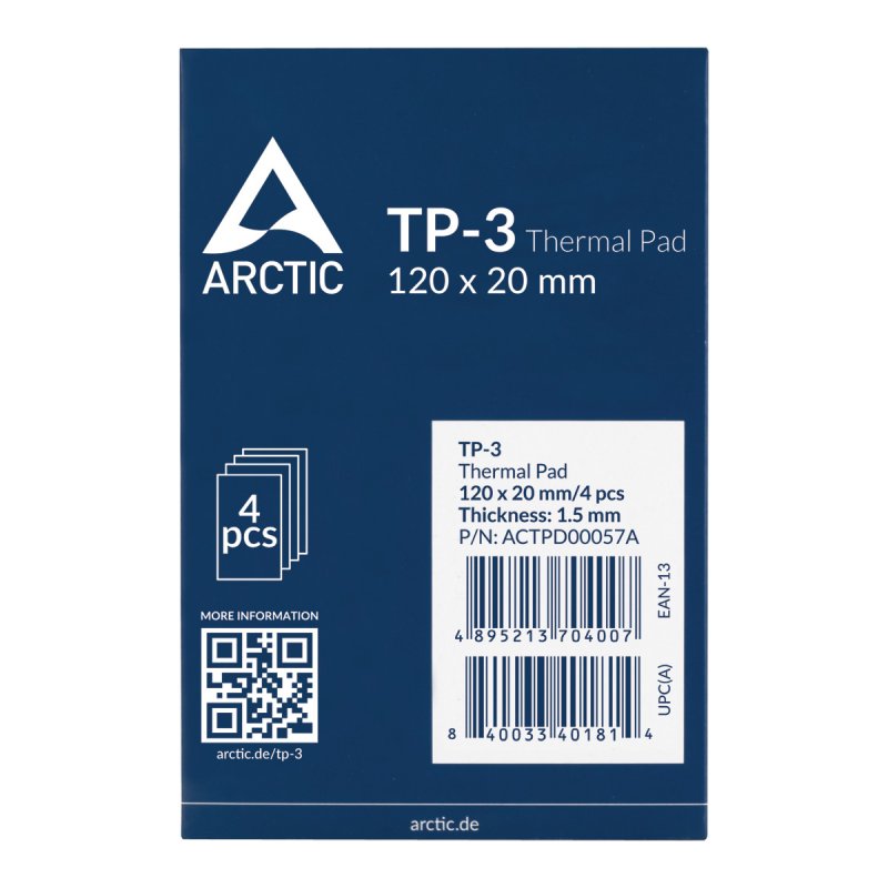 ARCTIC TP-3 Pad thermique