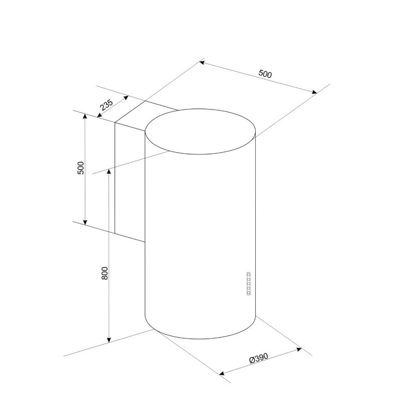 Cooker hood CIARKO ORP White