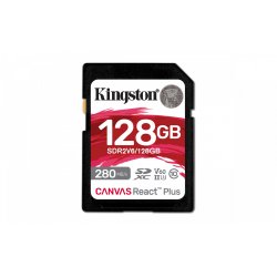 Card Kingston Canvas React Plus V60 SD 128GB