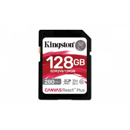Card Kingston Canvas React Plus V60 SD 128GB