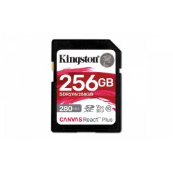 Kingston Technology 256GB Canvas React Plus SDXC UHS-II 280R/150W U3 V60 for Full HD/4K