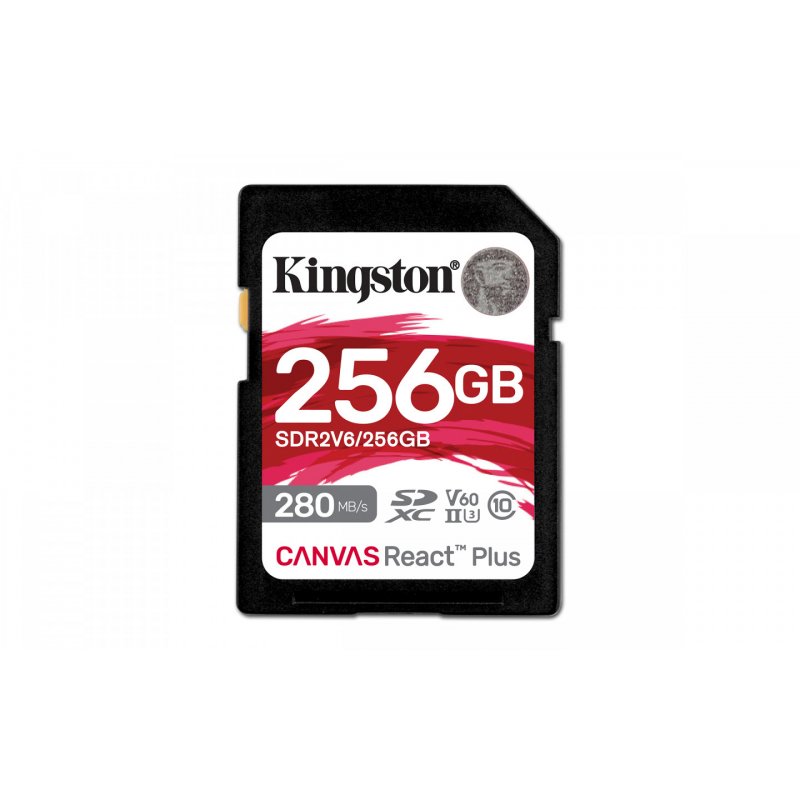 Card Kingston Canvas React Plus V60 SD 256GB