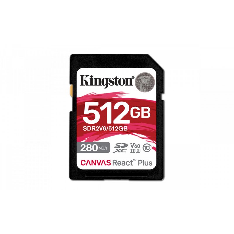 Card Kingston Canvas React Plus V60 SD 512GB