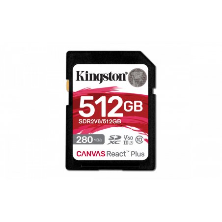 Card Kingston Canvas React Plus V60 SD 512GB