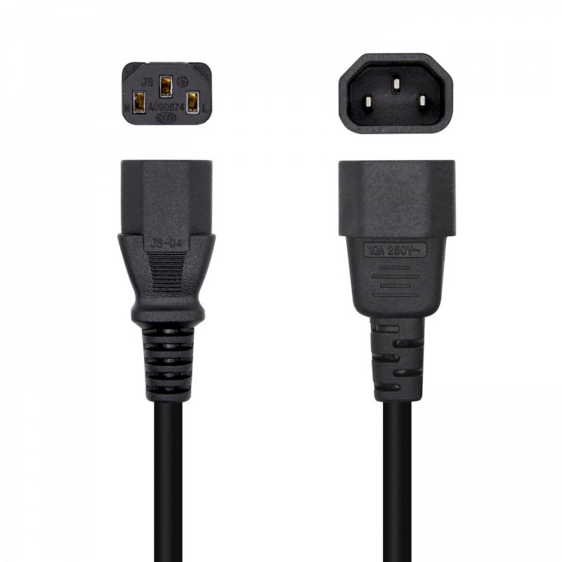 CABLE AISENS ALIMENTACIÃ?N CPU C13/H-C14/M NEGRO 3.0M