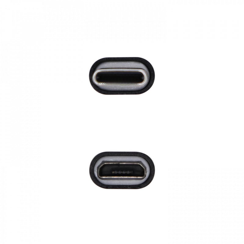 AISENS A108-0414 changeur de genre de câble USB C Micro-USB B Noir