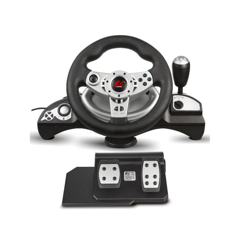 NanoRS RS700 Gaming Controller Black, Silver USB Steering wheel Analogue / Digital Android, Nintendo Switch, PC,