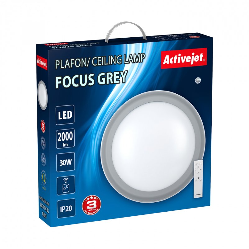 Activejet plafond LED AJE-FOCUS Grey remote control