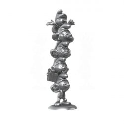Les Schtroumpfs statuette Resin Smurfs Column Silver Limited Edition 50 cm
