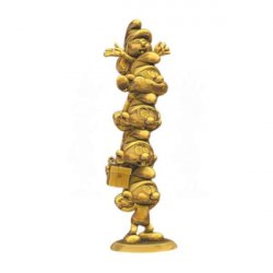 Les Schtroumpfs statuette Resin Smurfs Column Gold Limited Edition 50 cm