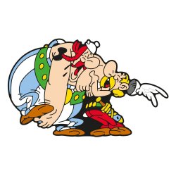 Plastoy - Astérix - Aimant en gomme Astérix et Obélix, la rigolade