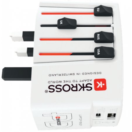 Skross World USB Charger Digital camera, E-book reader, Laptop, Power bank, Smartphone, Smartwatch, Tablet White AC