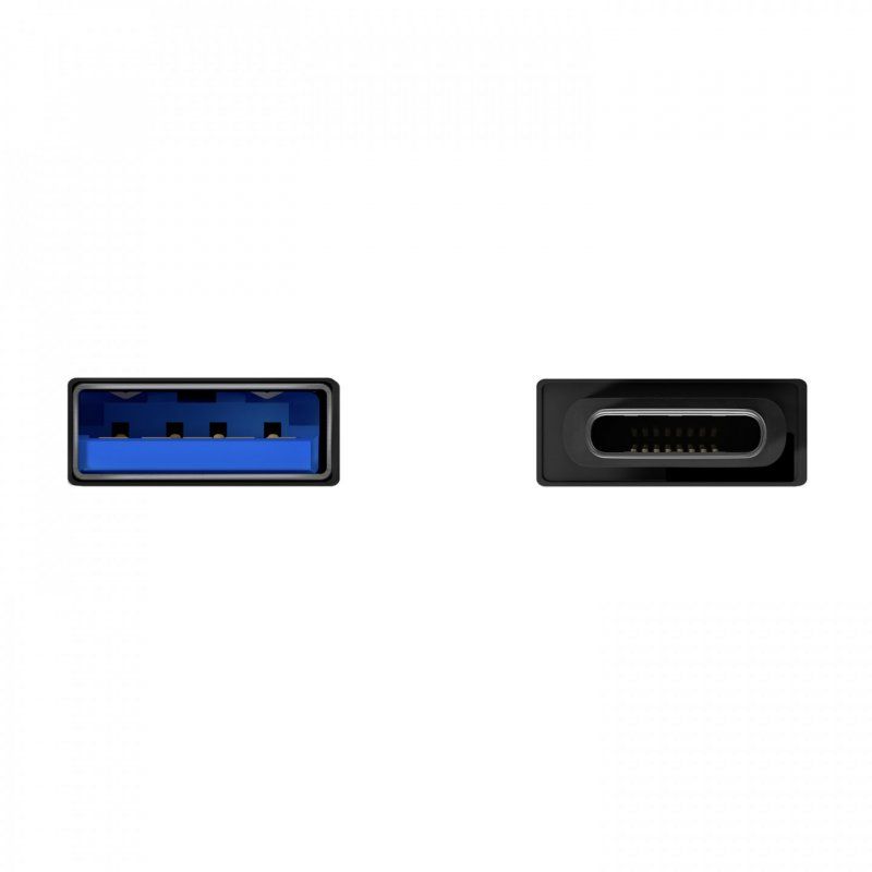 MINI ADAPTADOR AISENS ALUMINIO USB 3.2 GEN1 3A USB-C/M-A/H NEGRO