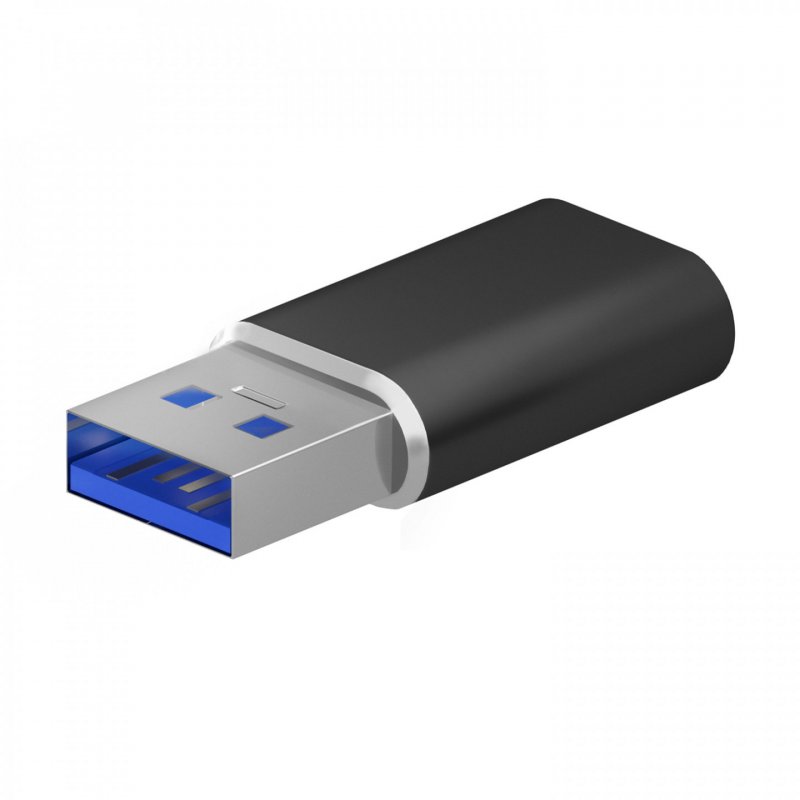 AISENS Mini USB 3.2 Gen2 / USB 2.0 3A Adapter, Type USB-C/HA/M, Black