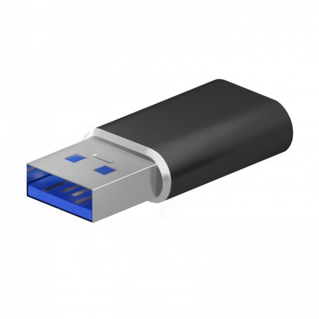 AISENS A108-0678 changeur de genre de câble USB Type-C USB Type-A Noir