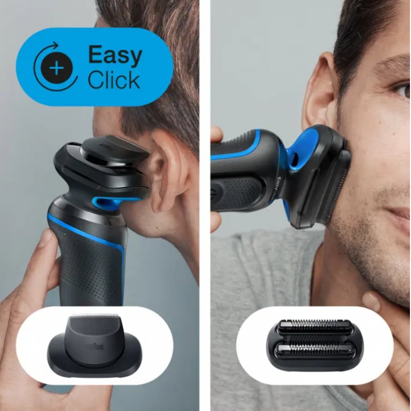 Braun Series 5 51-B1820s Rasoir à grille Noir, Bleu