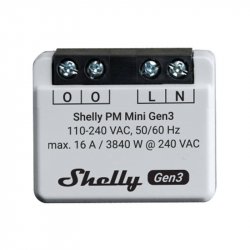 Shelly Relais "Plus PM Mini Gen. 3" WLAN BT Unterputz