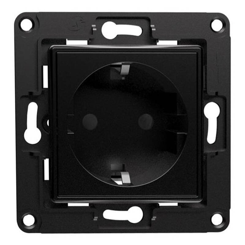Home Shelly Accessories "Wall Socket EU" Wandsteckdose Schwarz