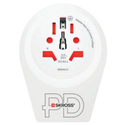 Skross - Adaptateur de voyage Monde vers Europe 16A USB C