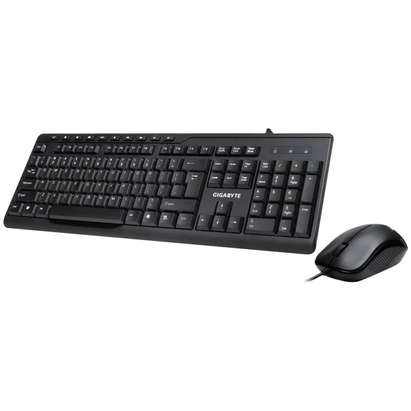 Gigabyte KM6300 clavier Souris incluse USB QWERTY Espagnole Noir
