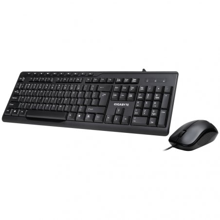 Gigabyte KM6300 clavier Souris incluse USB QWERTY Espagnole Noir