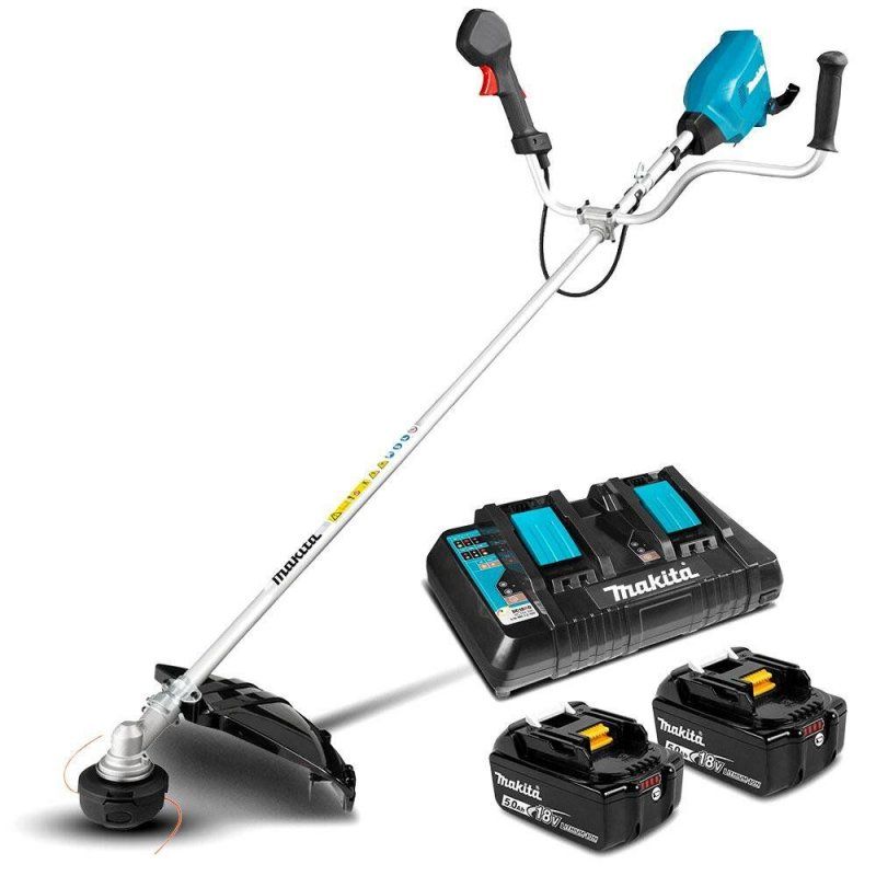 Makita DUR369APT2 débroussailleuse et coupe-bordure 1000 W AC/Batterie Noir, Bleu, Gris