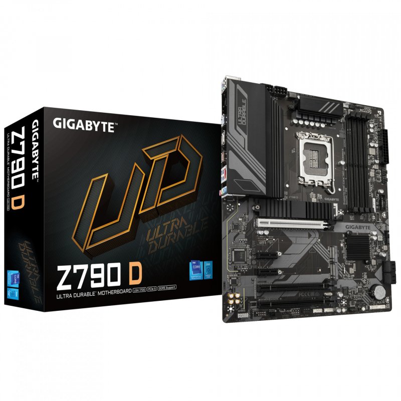 Gigabyte Z790 D Motherboard - Supports Intel Core 14th Gen CPUs, 12 1 １ Phases Digital VRM, up to 7600MHz DDR5 (OC),