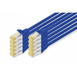 Cable Digitus Patch Cat6a S/FTP 0,25m Blue10pcs.