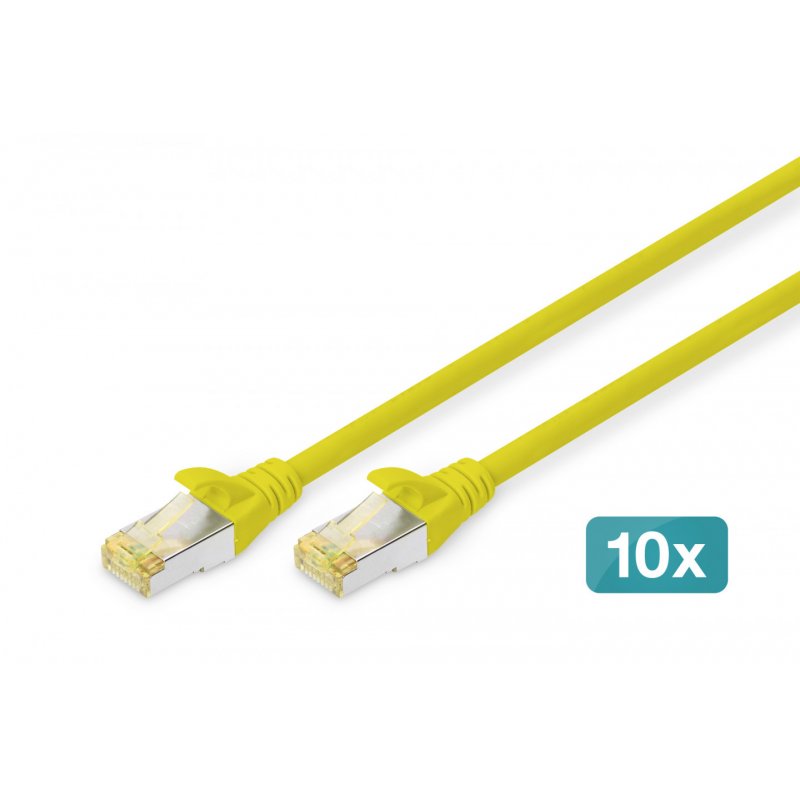 Cable Digitus Patch Cat6a S/FTP 2m Yellow 10pcs.