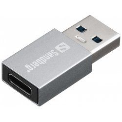 Sandberg 136-46 changeur de genre de câble USB-A USB-C Aluminium