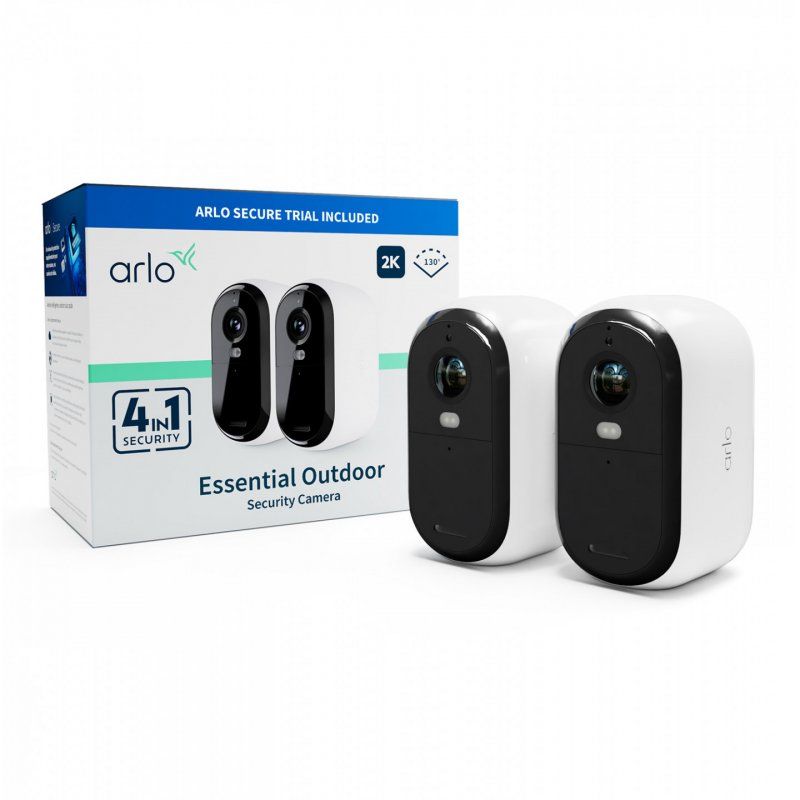 Arlo Essential 2K Caméra de sécurité IP Intérieure et extérieure 2560 x 1440 pixels Plafond/mur