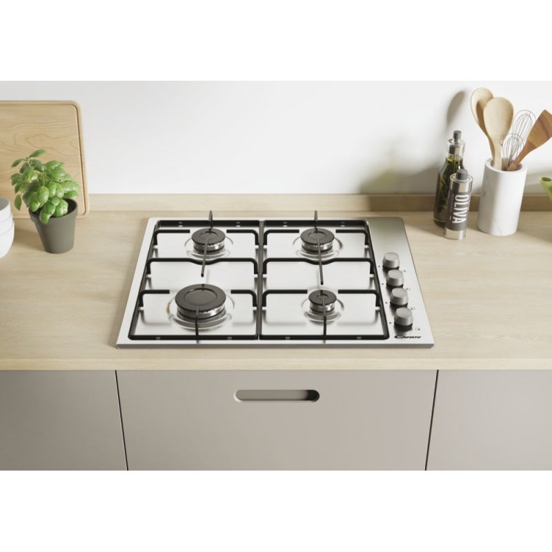 Candy CHW6LX Stainless steel Built-in 60 cm Gas 4 zone(s)