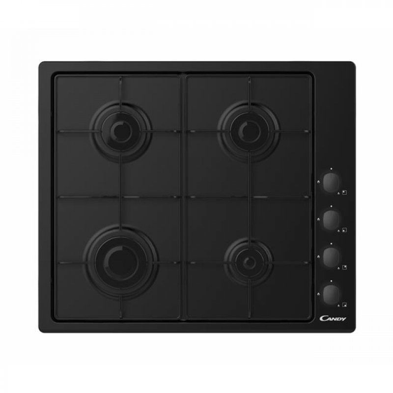 Candy Idea CHW6LBB Black Built-in 60 cm Gas 4 zone(s)