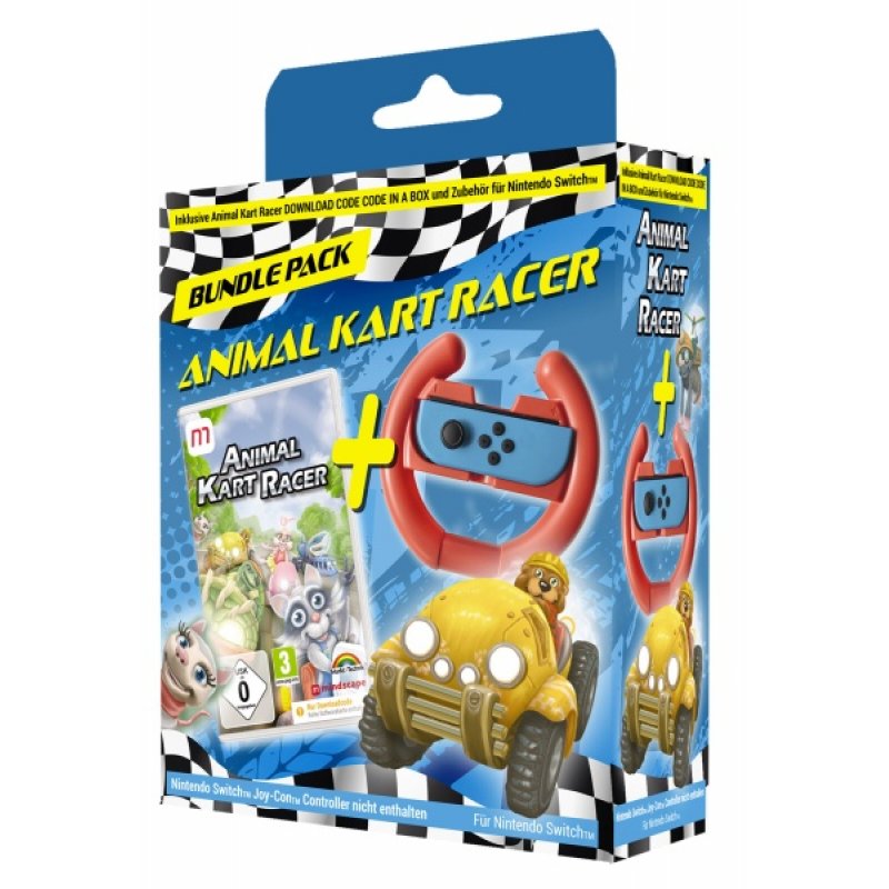 GAME Animal Kart Racing Wheel Bundle Allemand Nintendo Switch