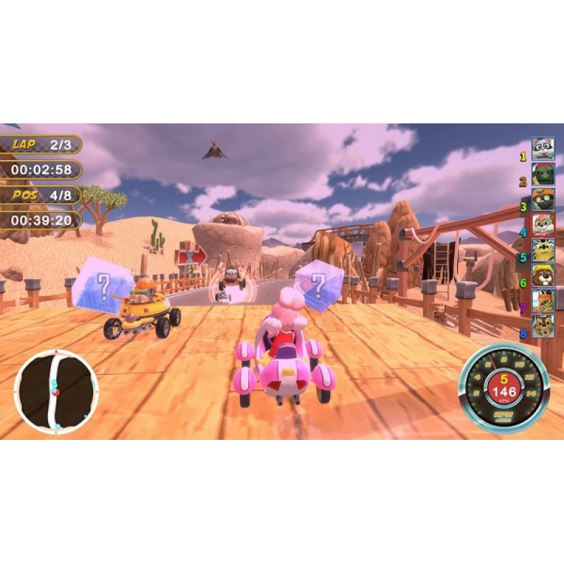 GAME Animal Kart Racing Wheel Bundle German Nintendo Switch