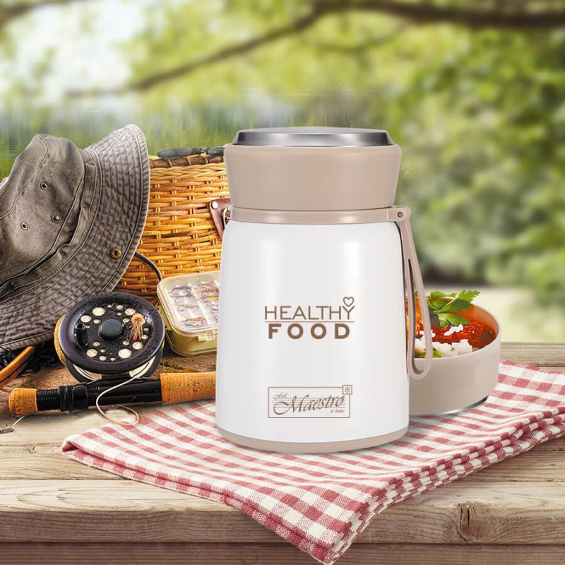 Feel-Maestro MR-1646-53 vacuum flask 0.53 L Beige, White