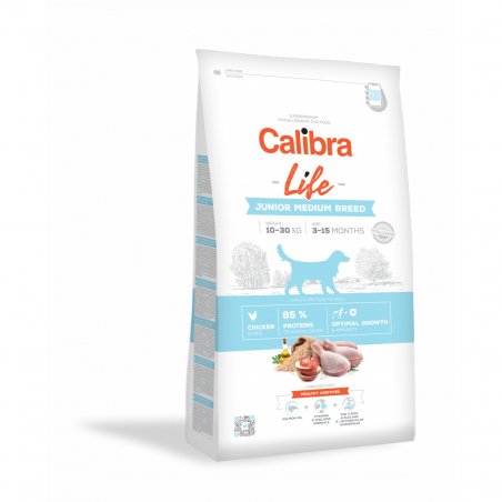 Calibra - Dog Life Junior Medium Breed Chicken 12 kg - (381104)