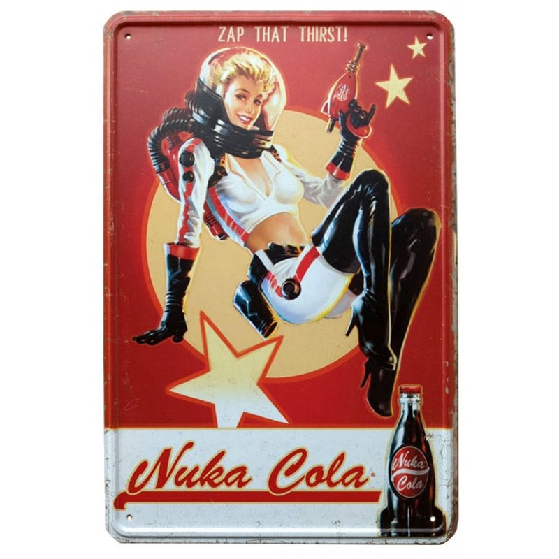 Fallout panneau métal Nuka Cola Girl