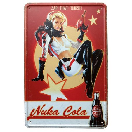 Fallout panneau métal Nuka Cola Girl