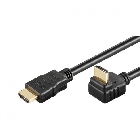 Goobay 1m High Speed HDMI 270° Kabel mit Ethernet, - 4K (3840x2160), 3D, abgewinkelt, schwarz