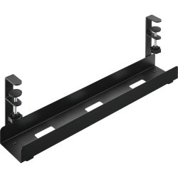 InLine Cable guide rail, for under-table mounting, with screw clamps, black