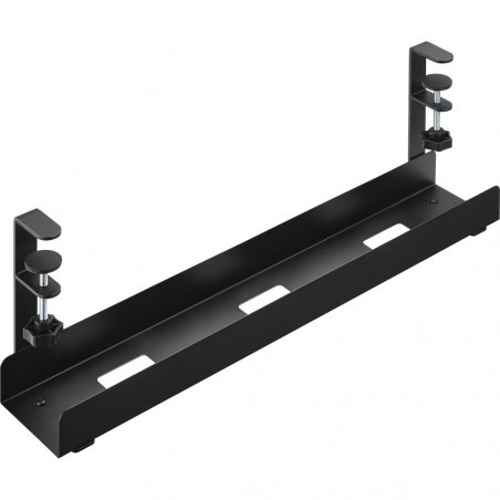InLine Cable guide rail, for under-table mounting, with screw clamps, black