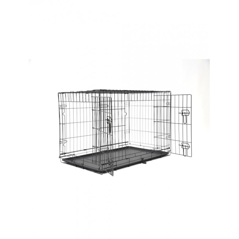Nordic Paws - Wire cage black M 47 x 77 x 55 cm - (540058529736)
