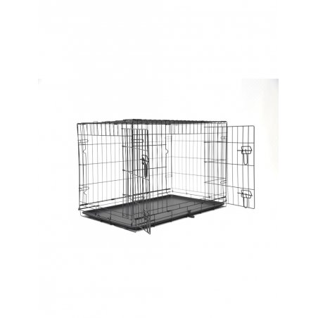 Nordic Paws - Wire cage black M 47 x 77 x 55 cm - (540058529736)