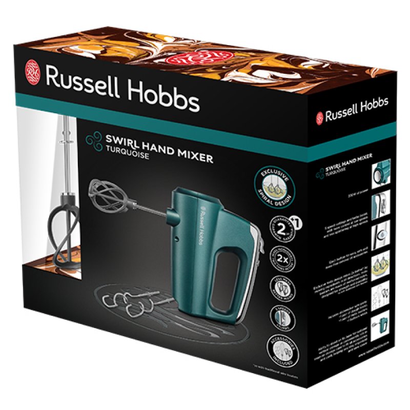 Russell Hobbs 25891-56 mixeur Batteur à main 350 W Turquoise