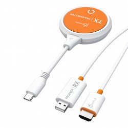 Nadajnik i odbiornik audio/video bezprzewodowy j5create ScreenCast USB-C Wireless Display HDMI Extender kolor biały