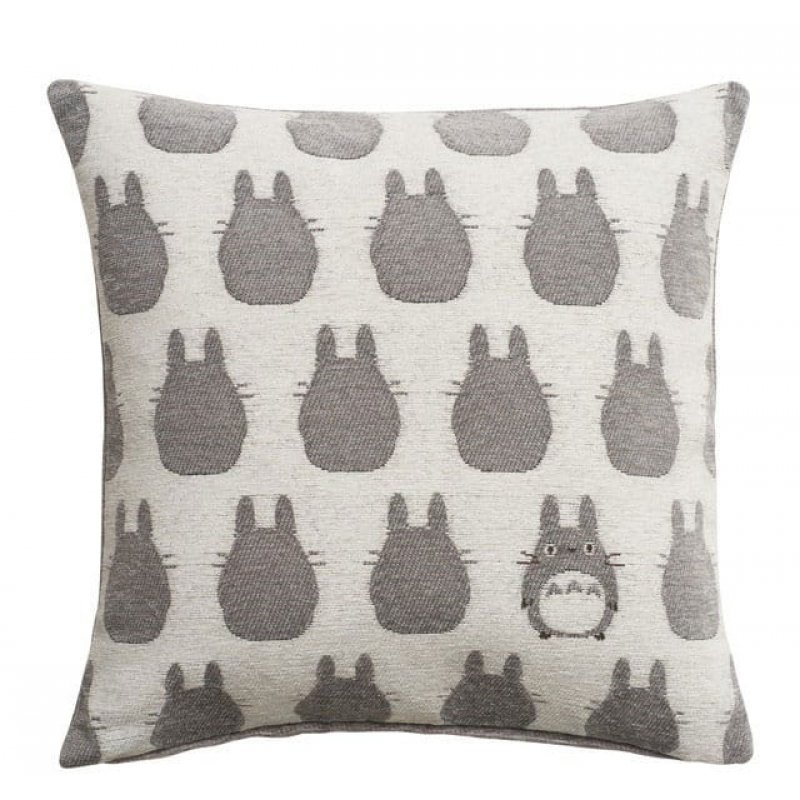 Mon voisin Totoro oreiller Silhouette Totoro Gris 45 x 45 cm