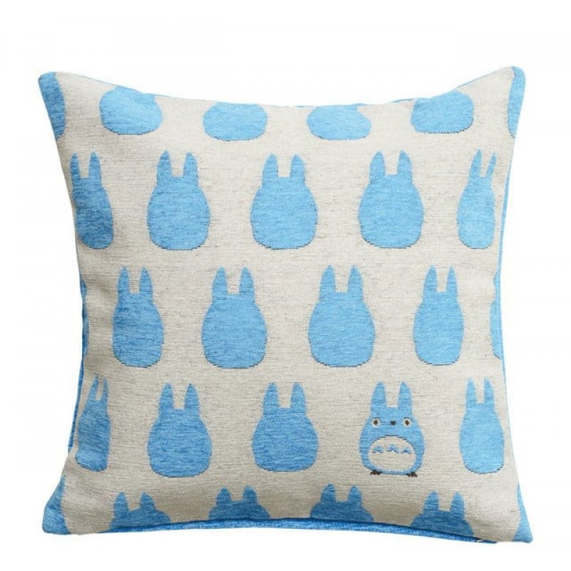 Mon voisin Totoro oreiller Silhouette Totoro Bleu 45 x 45 cm